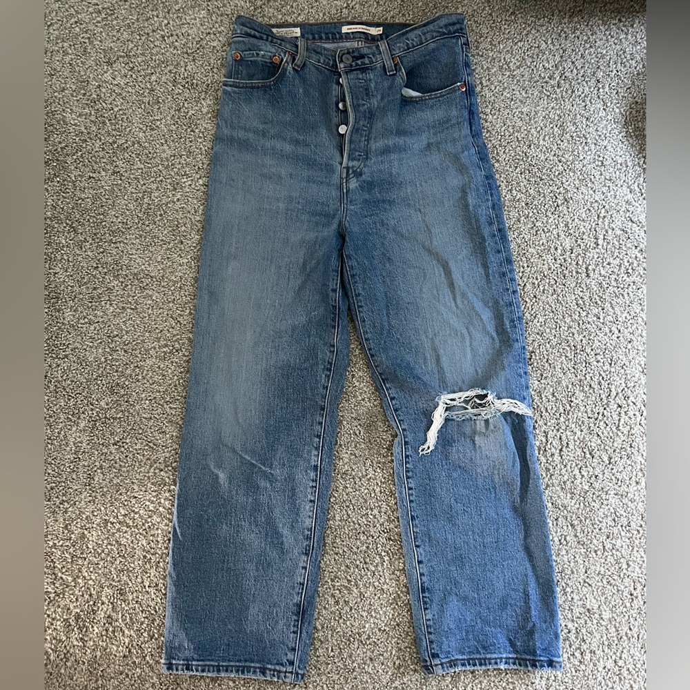 Levi’s ribcage ankle straight leg jeans